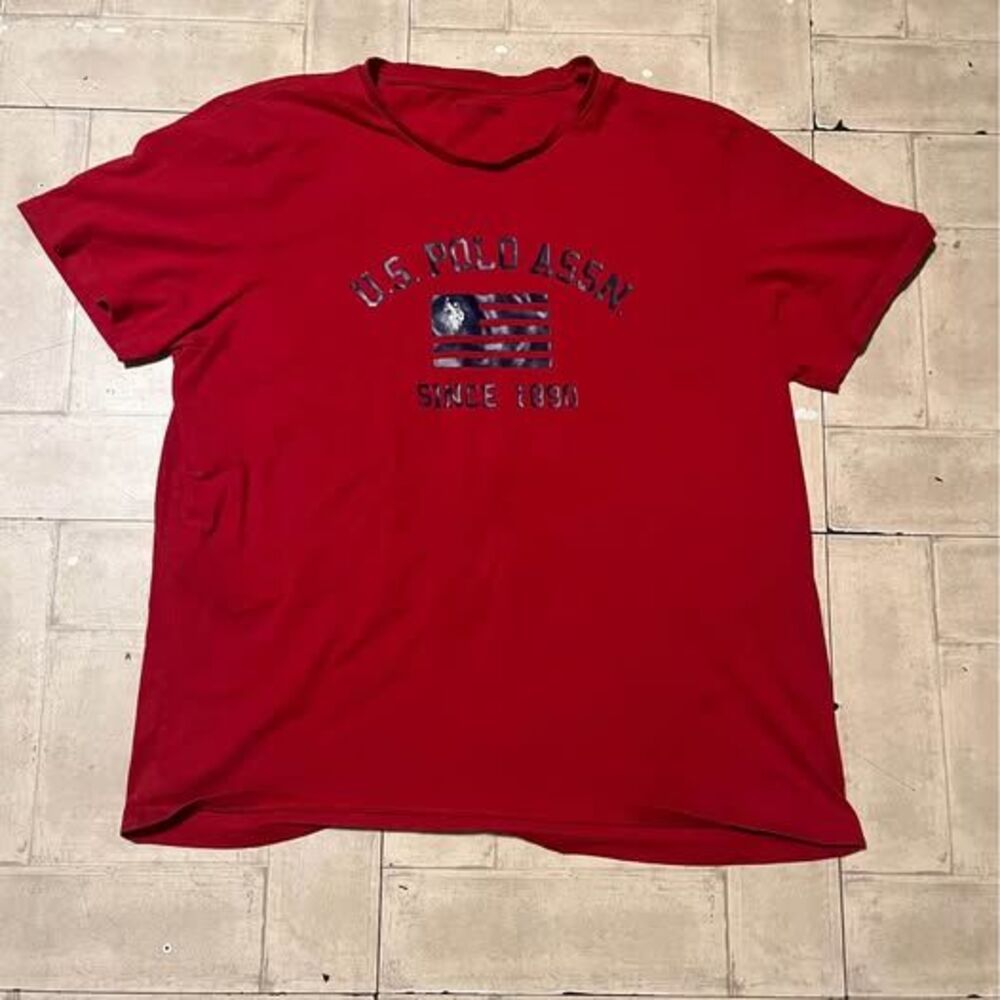 US polo assassin red tshirt size XXL